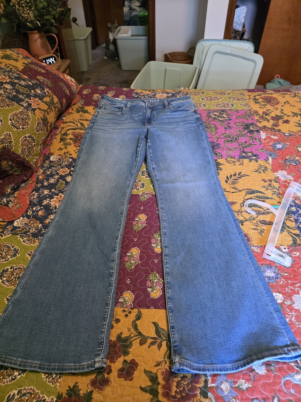 American Eagle Outfitters Kick Boot Light Blue Bootcut Jeans. Brand New.